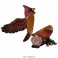 Boîte à secrets Oiseau Cardinal Rouge - Métal émaillé avec Strass