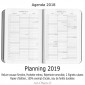 Agenda 2018 - Filigrane Floral Ebène 13x18