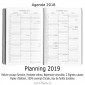 Agenda 2018 - Filigrane Floral Ebène 10x14 - un Jour par Page