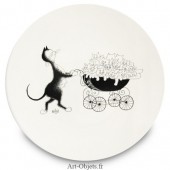 Assiette Famille nombreuse - Collection Chats Dubout