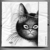 Serviettes Yeux doux - Collection Chats Dubout