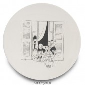 Assiette Dessert - Chats par la fenêtre - Collection Chats Dubout