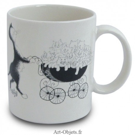 Mug Famille nombreuse - Collection Chats Dubout