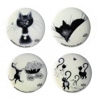 Quatre Magnets décapsuleurs - Collection Chats dubout