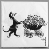 Serviettes Le Landau - Collection Chats Dubout