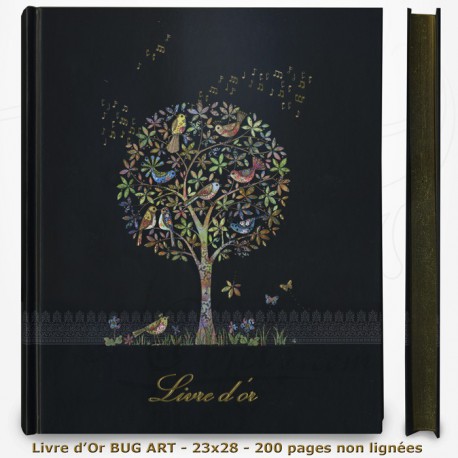 Livre d'Or - BUG ART - Arbres aux oiseaux 23x28