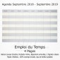 Agenda Scolaire 2018-19 Celeste Mini 9,5x14 - 13 mois (Sept. 2018 à Sept. 2019)