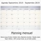 Agenda Scolaire 2018-19 Courdouan Maxi 13,5x21 - 13 mois (Sept. 2018 à Sept. 2019)