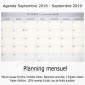 Agenda Scolaire 2018-19 Azur Maxi 13,5x21 - 13 mois (Sept. 2018 à Sept. 2019)