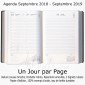 Agenda Scolaire 2018-19 Azur 1Jour/Page 13x18 - 13 mois (Sept. 2018 à Sept. 2019)