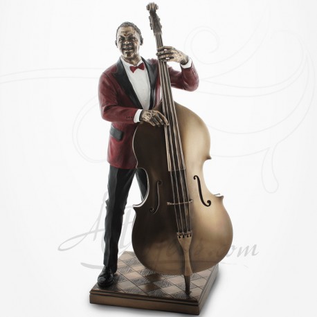 Statuette Contrebassiste Du Monde Du Jazz Statuette Contrebasse De Jazz