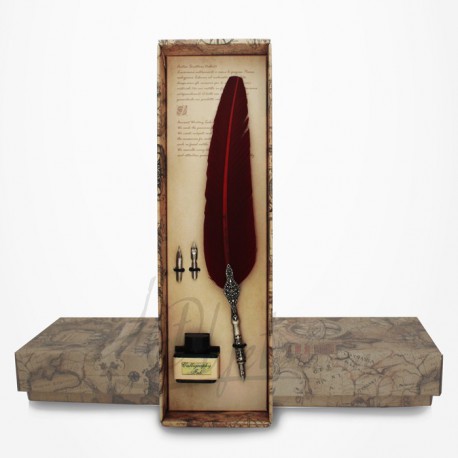 Coffret Calligraphie JasCherry – Stylo Plume, Encre, Sceau De Cire, Carnet – Cadeau élégant Pour écriture Et Décoration