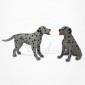 Figurine Miniature - 2 Chiens - Race Dalmatien - Porcelaine