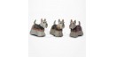 Figurine Miniature - 3 Chiens - Race Scottish Terrier - Porcelaine