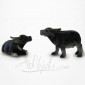 Figurine Miniature - 2 Buffles - Porcelaine