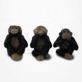 3 Singes de la sagesse - Porcelaine