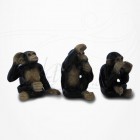 3 Singes de la sagesse - Porcelaine