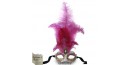 Masque de Venise - Civette Iris Toupet Fuchsia - Masque loup