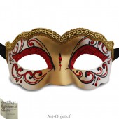 Masque de Venise - Civette Iris Princesse  Rouge - Masque loup