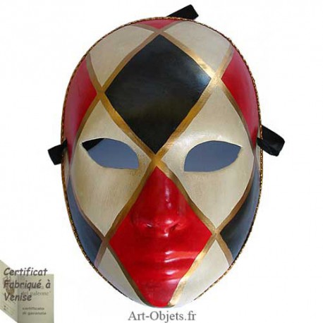 Masque de Venise - Visage femme aux losanges