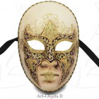 Masque de Venise - Visage décoré Violet et doré.