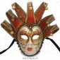 Masque de Venise - Visage Joker - Anna - 7 Pointes Oranges