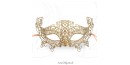 Masque de Venise - Masque loup dentelle de Burano dorée