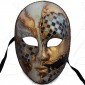 Masque de Venise - Visage décoré Doré Brun et mosaïque