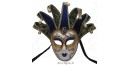 Masque de Venise - Visage Joker Anna - 7 Pointes Bleues