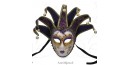 Masque de Venise - Visage Joker Anna - 7 Pointes Violettes