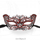 Masque Loup de Venise - Civette Dentelle Métallique - Papillon