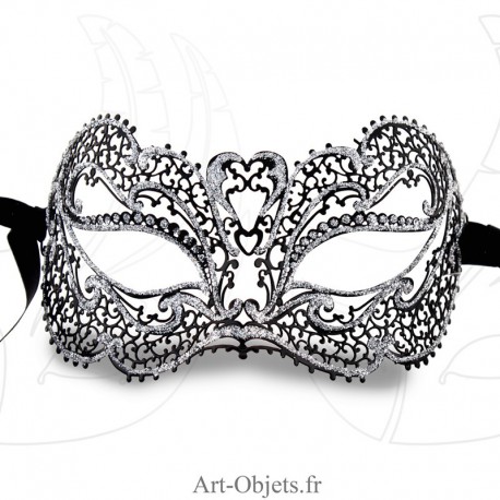 Masque Loup de Venise - Civette Dentelle Métallique