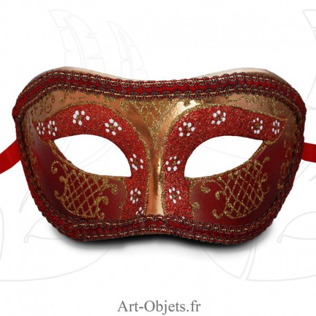 Masque de Venise - Civette Luxe Rouge - Masque Loup