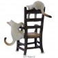 Figurine Miniature - 2 Chats sur fauteuil - Porcelaine