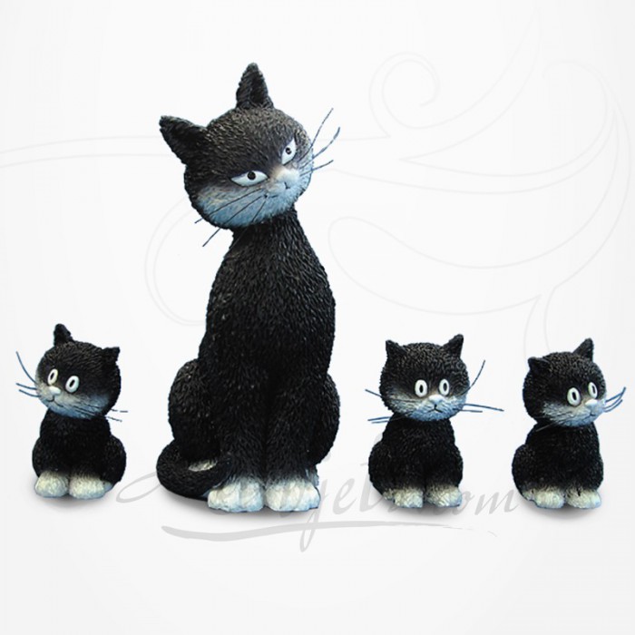 Figurine Chats de Dubout Zut, la même robe!