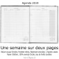 Agenda 2019 - Noir Marocain 18x23 - Une Semaine sur deux Pages