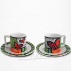 2 Tasses Expresso Choeurs- Collection Britto