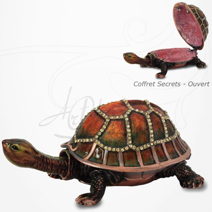 Statue tortue de mer en bronze, objet deco idée cadeau tortue.