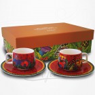 2 Tasses Expresso Jungle Songs - Collection Design Laurel Burch