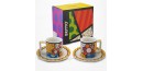 2 Tasses Expresso Fleurs- Collection Britto