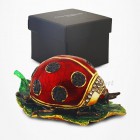 Boîte à secrets Coccinelle - Métal émaillé avec strass