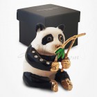 Boîte à secrets Panda - Métal émaillé avec Strass