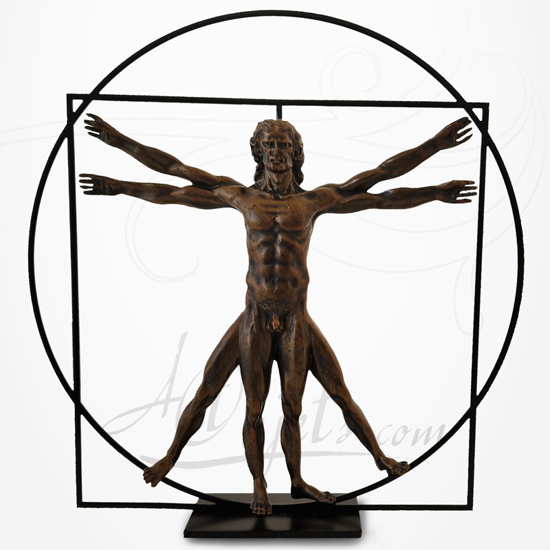 ゆうすけ様VITRUVE Statuette L'homme de Vitruve de Léonard de Vinci - Parastone De Vinci