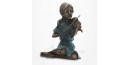 Statue Jeune Fille assise jouant du Violon