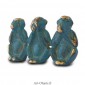 3 Singes de la sagesse - Bronze Bleu